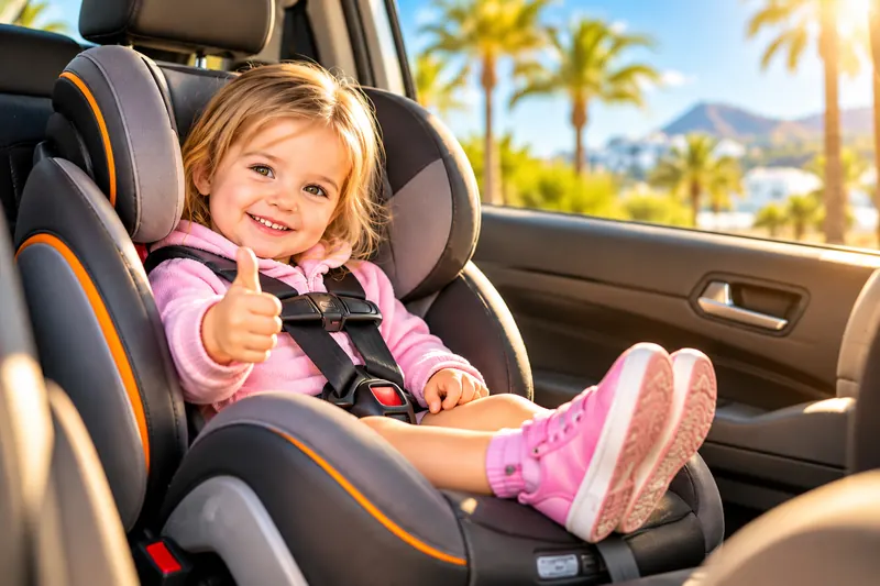 Silla infantil para traslados familiares al aeropuerto